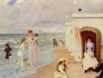 Paul Gustave Fischer : A Day At The Beach